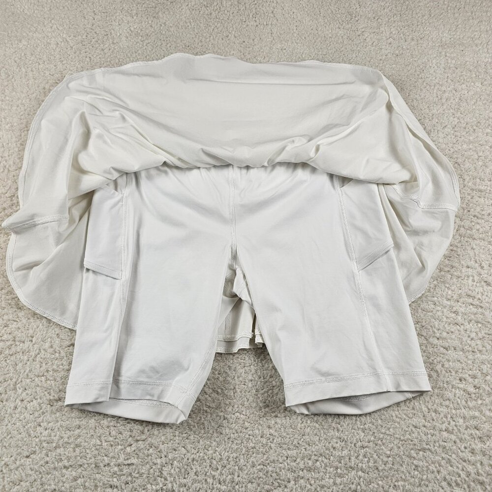 Lululemon Tennis Skirt Women's 12 White Court Rival High Rise Athleisure Running - Picture 8 of 12